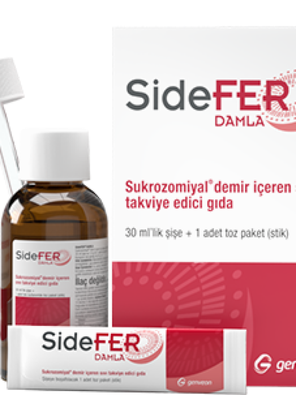 Sidefer Damla Demir İçeren Sıvı 30Ml lık Şişe+ 1 Toz Paket