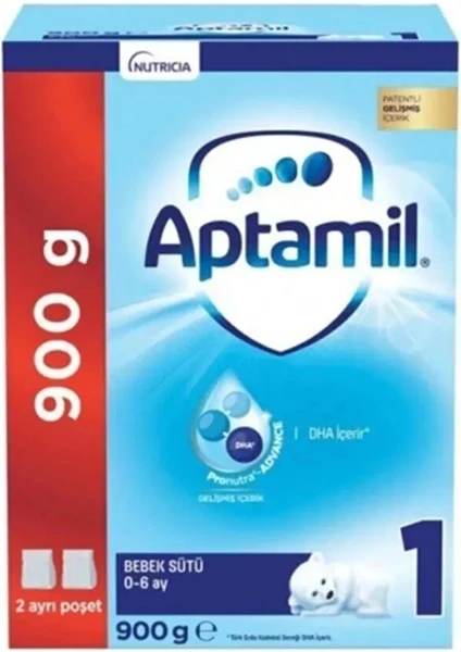 Aptamil 1 Pronutra 900 gr Toz Devam Sütü 0-6 Aylık Bebekler İçin DHA İçeren Besin
